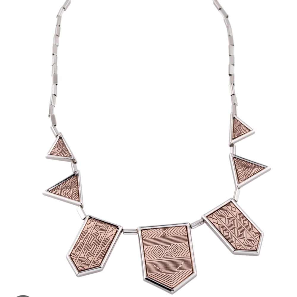 House of Harlow Silver & Bronze Statement Necklace